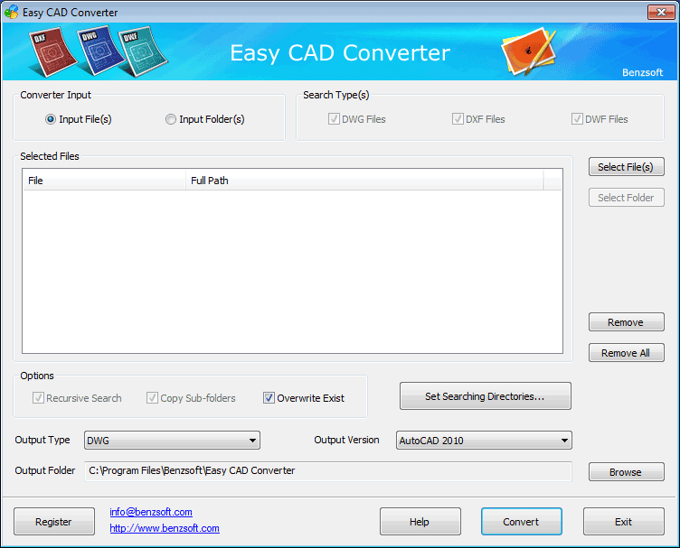 Screenshot for Easy CAD Converter 2.5